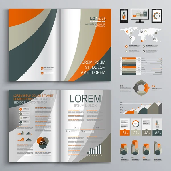 Brochure skabelon design – Stock-vektor