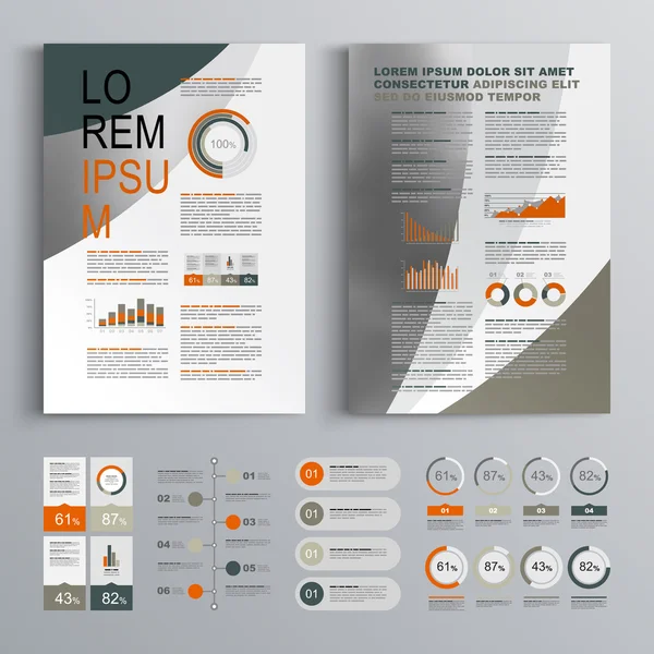 Broşür şablon tasarımı — Stok Vektör