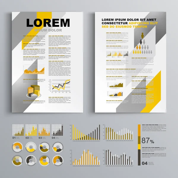 Brochure modello di design — Vettoriale Stock