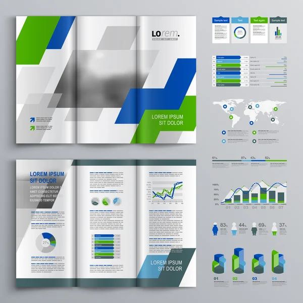 Brochure Template Design — Stock Vector