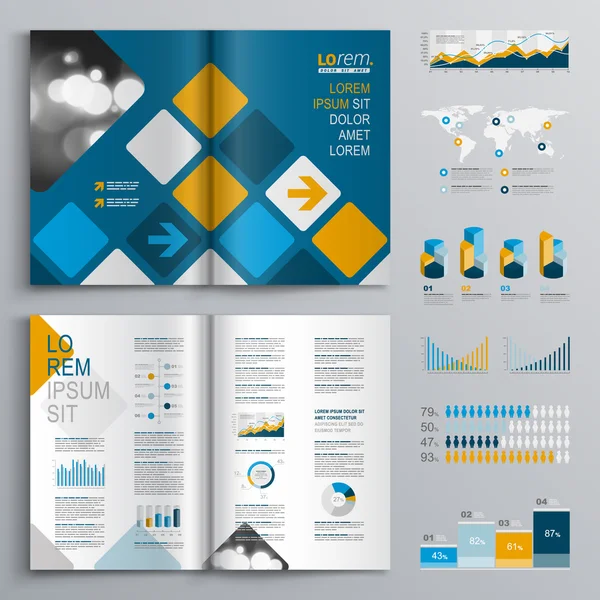 Brochure Template Design — Stock Vector