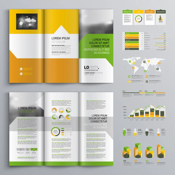 Brochure modello di design — Vettoriale Stock