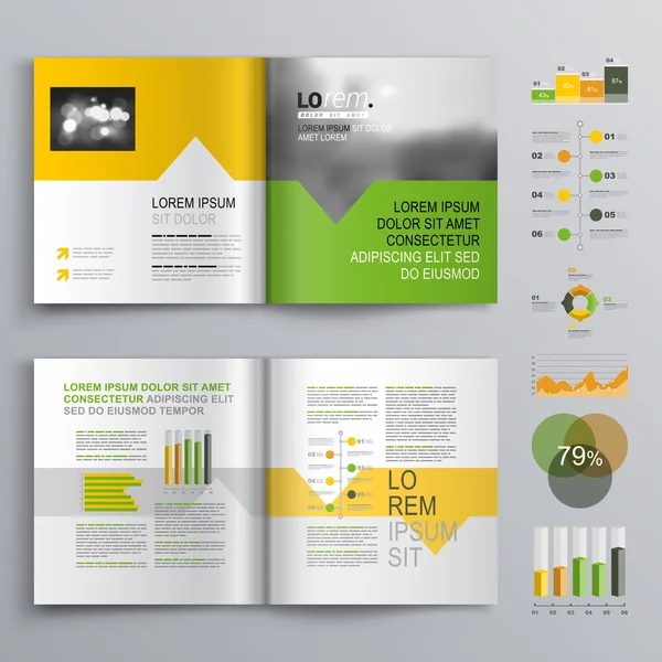 Diseño de plantilla de folleto — Archivo Imágenes Vectoriales