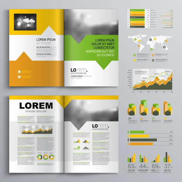 Brochure modello di design — Vettoriale Stock