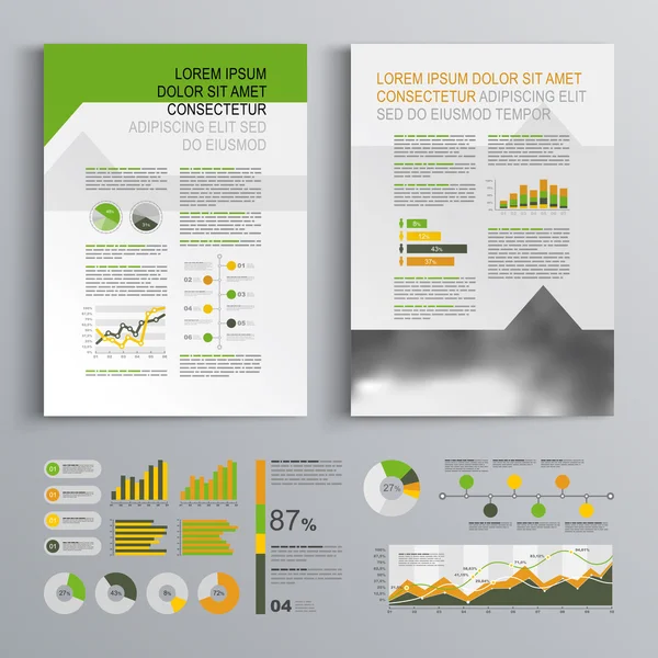 Diseño de plantilla de folleto — Vector de stock