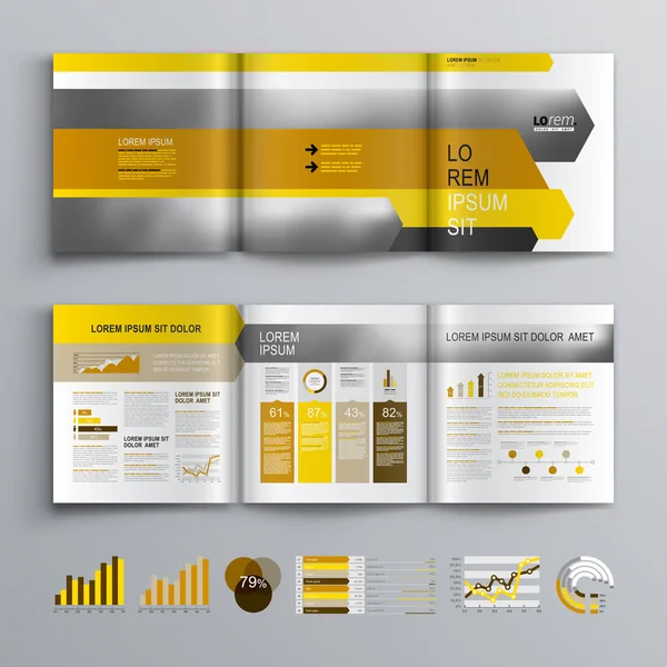 Brochure modello di design — Vettoriale Stock