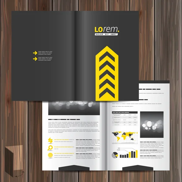 Brochure modello di design — Vettoriale Stock