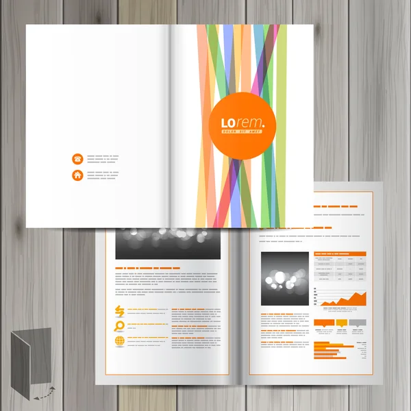 Brochure modello di design — Vettoriale Stock