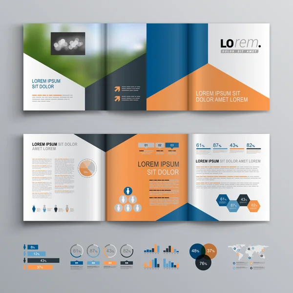 Brochure template ontwerp — Stockvector