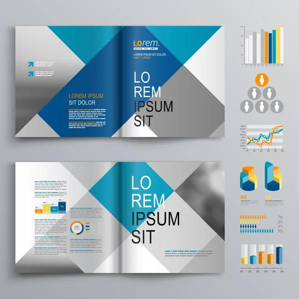 Brochure modello di design — Vettoriale Stock