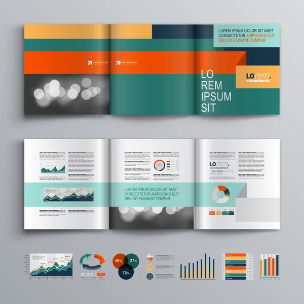 Diseño de plantilla de folleto — Archivo Imágenes Vectoriales