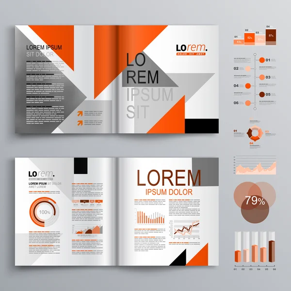 Brochure modello di design — Vettoriale Stock