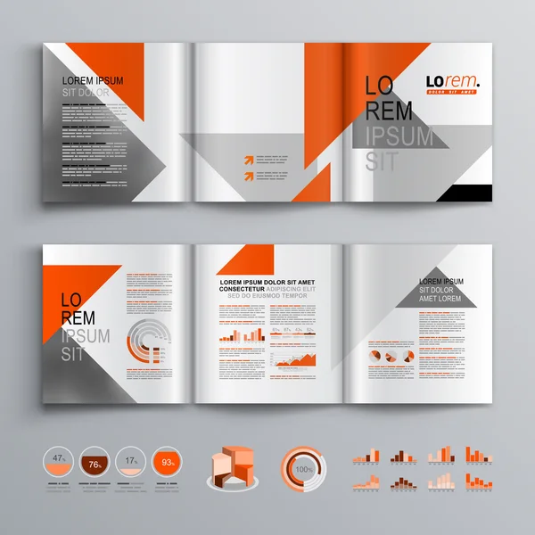 Brochure modello di design — Vettoriale Stock