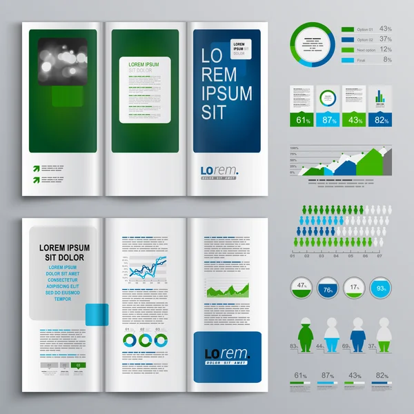 Brochure modello di design — Vettoriale Stock