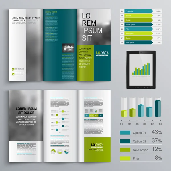 Brochure Template Design — Stock Vector