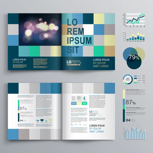 Diseño de plantilla de folleto — Archivo Imágenes Vectoriales