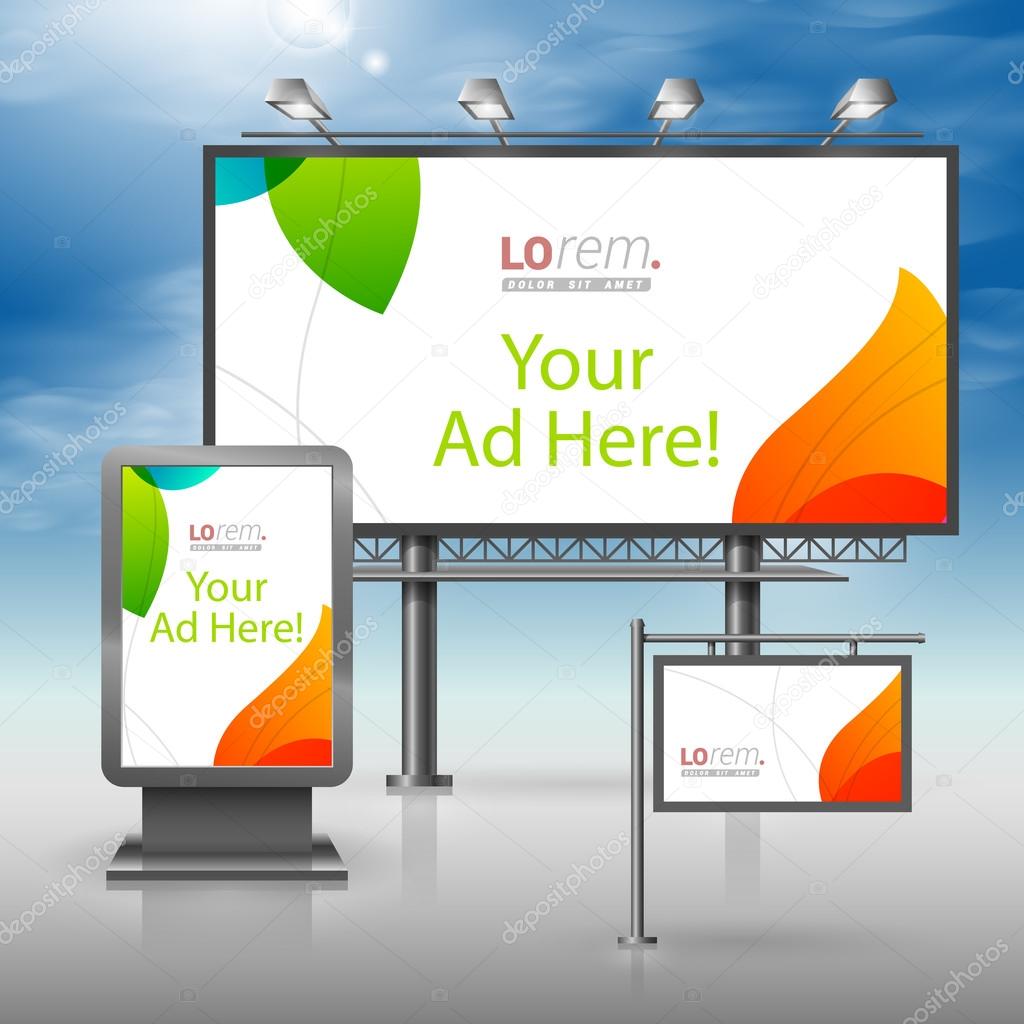 Corporate identity. Billboard, sign, light box