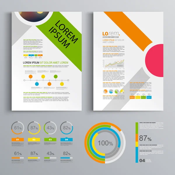 Brochure modello di design — Vettoriale Stock