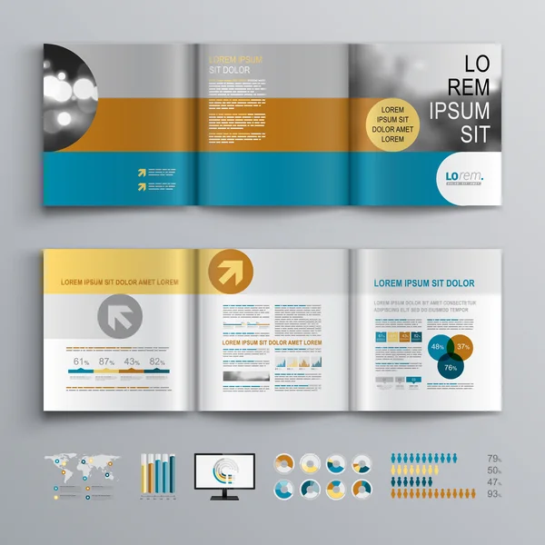 Diseño de plantilla de folleto — Archivo Imágenes Vectoriales
