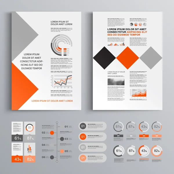 Brochure modello di design — Vettoriale Stock