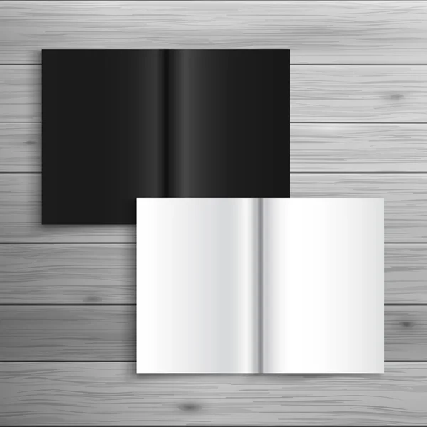 Folleto plegado en blanco — Vector de stock