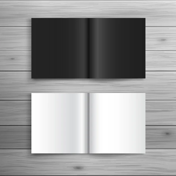 Folleto plegado en blanco en formato cuadrado — Vector de stock