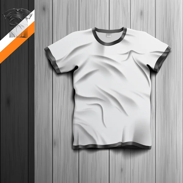 Camiseta masculina em branco — Vetor de Stock