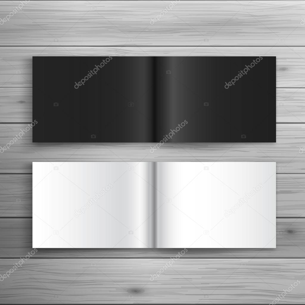 Blank folded brochure
