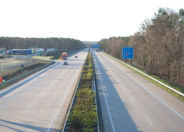 Krelingen Germany April 2019 Autobahn Germany Cars Driving Road View — Stock Photo, Image