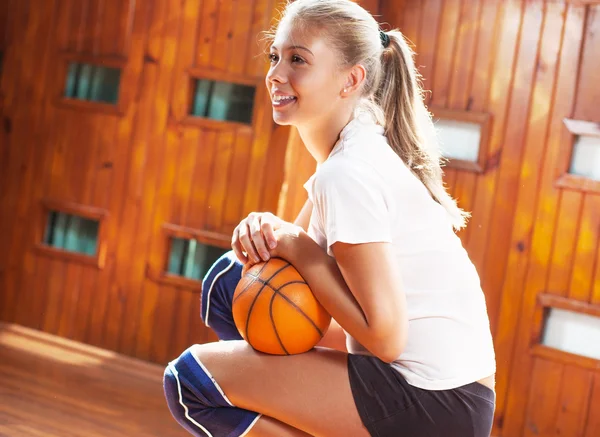 Cute volleyball girl, posing — Stock Photo, Image