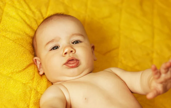 Carino bambino, 6 mesi Foto Stock Royalty Free