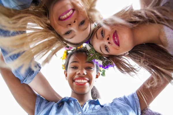 Cute teenage mixed race girls — Stock Photo, Image
