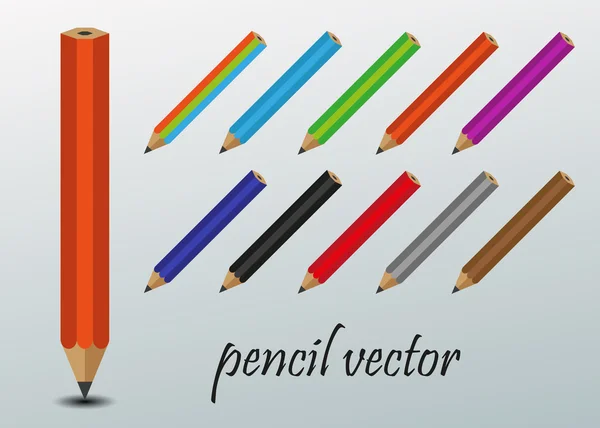 Bleistiftvektor, mehrfarbig — Stockvektor