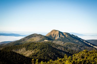 Batı Tatras 'ta Grzes zirvesinden kış manzarası