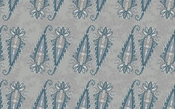 Seamless pattern paisley ornament folk flower.Floral motif rustic paisley style.The elegant ethnic print fabric. — Image vectorielle