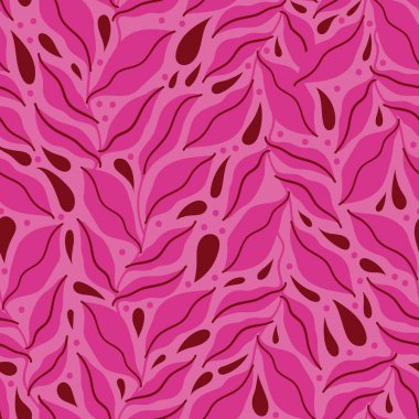 Kusursuz desen bitki bırakır. Çiçek motifi soyut baskı. Modern yaz arkaplanı..