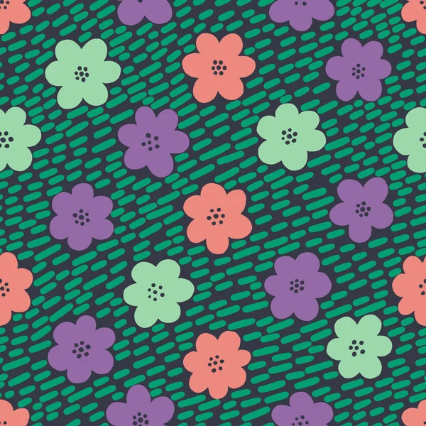 Diseño de flor de patrón sin costura. Imprimir tela textil botánica fashion.Modern estilo vintage. — Vector de stock