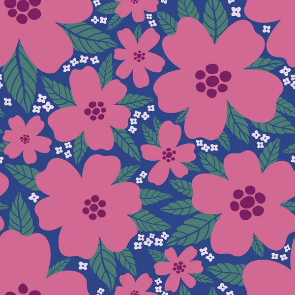 Patrón inconsútil floral flor abstract.Botanical vintage naturaleza background.Print moda textil. — Vector de stock