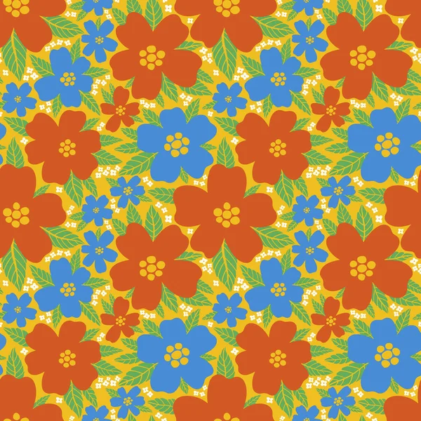 Naadloos patroon bloemen bloem abstract.Botanische vintage natuur achtergrond.Print mode textiel. — Stockvector