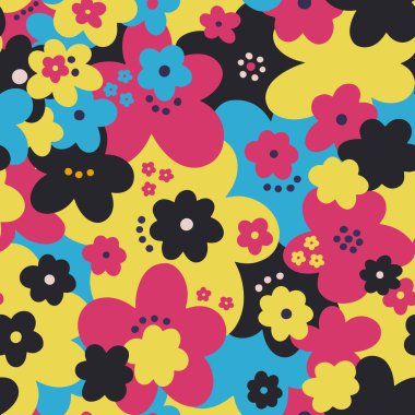 Kusursuz desenli çiçek soyutu. Botanik klasik doğa. Moda tekstili..