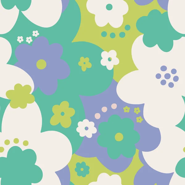 Patrón sin costuras floral abstract.Botanical vintage naturaleza background.Print moda textil. — Vector de stock