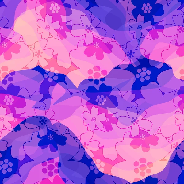 シームレスなパターン透明感花の抽象的なテクスチャ.. — ストックベクタ