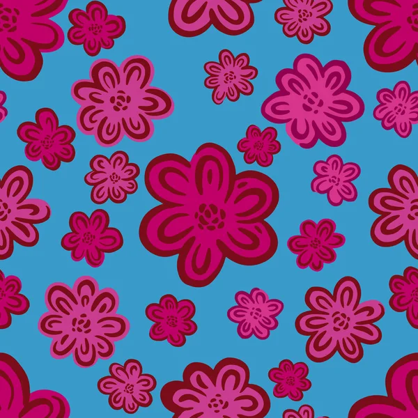 Patrón de costuras ditsy pequeña flor.Impresión dibujada a mano de diseño floral textile.Vintage — Vector de stock