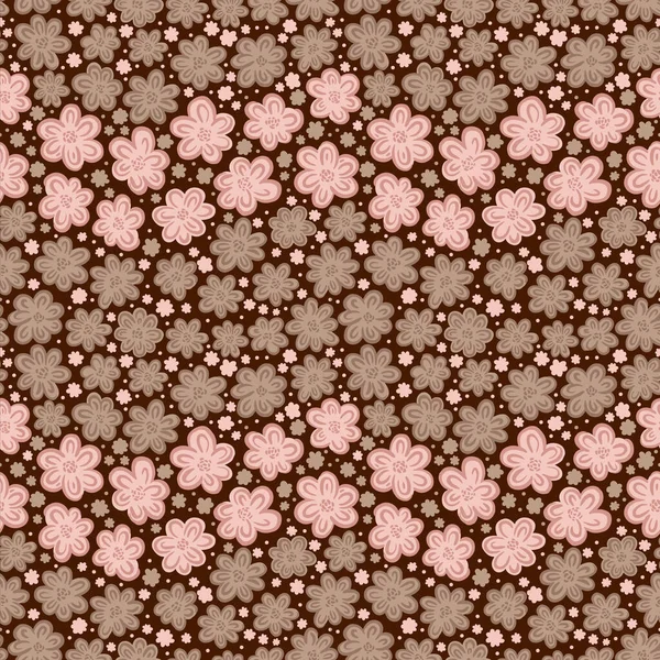 Dikenli desenli küçük çiçek. El çizimi tekstil. Çiçek desenli.