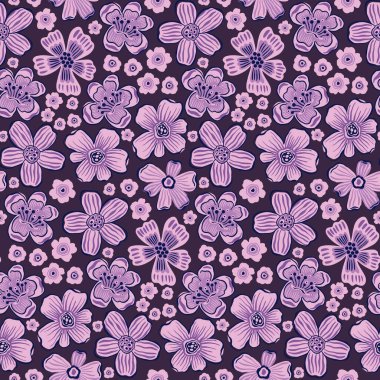Seamles pattern big flowe.Fashion print of textile.Vintage floral design