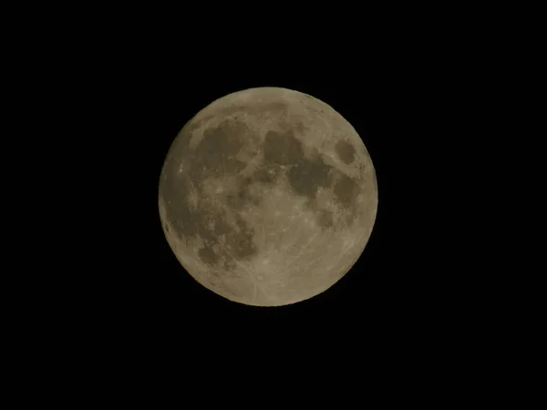 Génova Italia 2020 Una Fotografía Increíble Luna Llena Sobre Ciudad — Foto de Stock