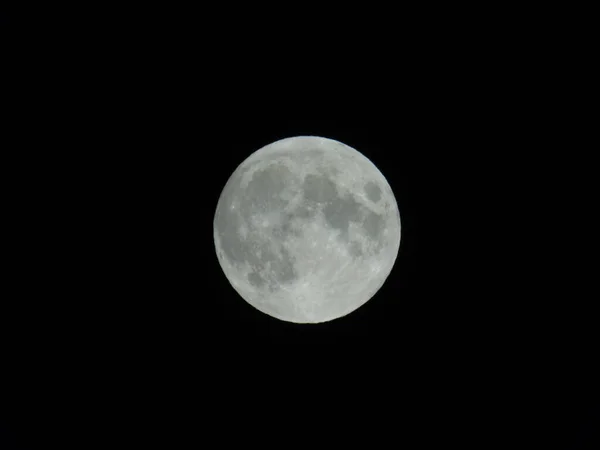 Génova Italia 2020 Una Fotografía Increíble Luna Llena Sobre Ciudad — Foto de Stock