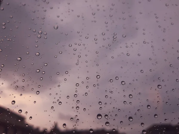 Genua Italien 2020 Wassertropfen Auf Glashintergrund Regentropfen Auf Ein Fenster — Stockfoto