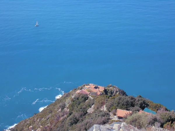 Ligúria Itália 2020 Viajando Redor Litoral Liguriano Dias Verão Com — Fotografia de Stock