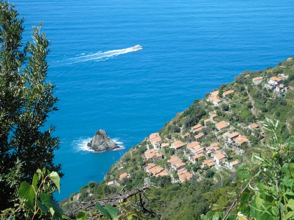 Liguria Talya 2020 Yaz Günlerinde Güzel Manzarayla Ünlü Yerleri Gezmek — Stok fotoğraf